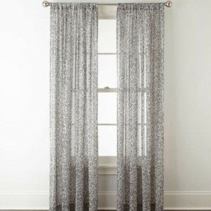 Royal Velvet Leopard Print Cherise Sheer Curtain